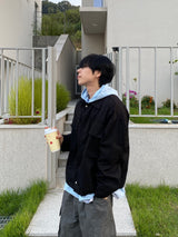 Snap Nylon Cap Hoodie 4C
