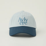 Avivere レタリングキャップ スカイブルーネイビー