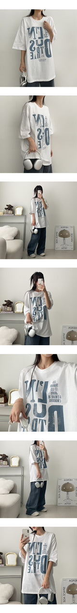 Dust over fit Short-sleeved T-shirt