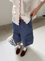 カラー ダイイング バミューダパンツ