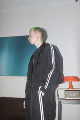 FAITH FADE Noir - Stripes Reversible Work Jacket