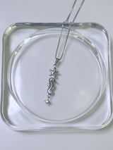 coral starfish seahorse necklace