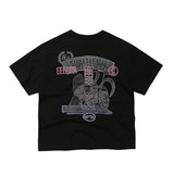 ストリートリーグ グラデーションアートワーク ロゴ オーバークロップフィット Tシャツ (ブラック)