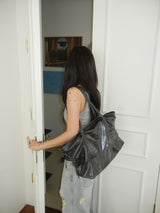 Daily Casual Washed Leather Big Shoulder Bag