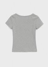 [B-BASIC] テンションスタンダードスリムUネック半袖Tシャツ (2 SIZE)