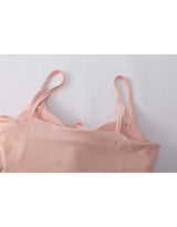 [Bracap O] Soft Ribbon Bra Top Sleeveless Pink