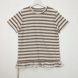ピンレースクルーネックTシャツ (3color)