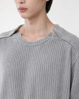 (UNISEX) Double Henley Neck Long Sleeve