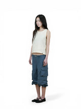 ORIENTAL SLEEVELESS BLOUSE (IVORY)