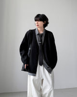 Art V-neck Balloon Cardigan