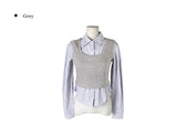 Getty Fake Layered Layered Color Matching Bustier Shirt