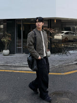 Slav pintuck cargo banding pants