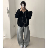 ブリー2wayワッフルボクシーフィットフードジップアップ