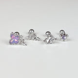 [SET] オーロラバタフライリボンピアス