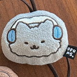 刺繍フェイス人形キーホルダー - 5種