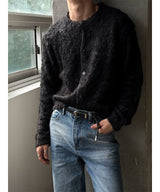 [Unisex] Blend hair crop cardigan(2color)