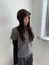 マエナブークレレイヤードショートスリーブニット