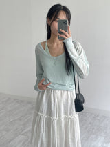 Shiny Flare Midi Skirt
