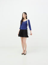 Nue 2Way 3/4タイTシャツ プラム
