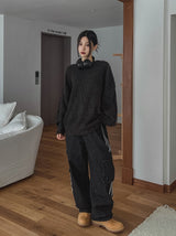 Elmo Side Line Cargo Denim Pants