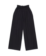 Ribbon Tied Wide Pants _ BLACK
