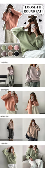 Tensi Thick Over Gradient Round Knitwear