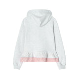  layerd ruffle hoodie_white melange