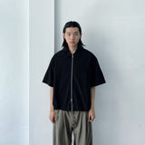 Two-Way Zip Relaxed Shirt
