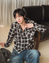 25FW★ [LANARCH] Destroyed Check Shirt
