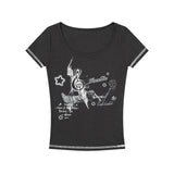 Mira Music Graphic Slim T-shirt