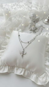 Baby Angel Layered Necklace - Silver ver.