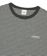 ベーシックロゴストライプリンガーTシャツ
