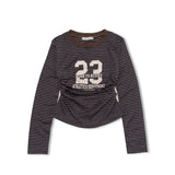 shirring number tee (4colors)