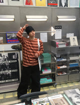 No.1576 EマルチストライプニットTシャツ (4color)