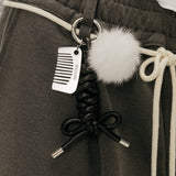 MINK ROPE KEYRING / BLACK