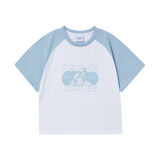 25SS スペースラビットラグランクロップ半袖Tシャツ スカイブルー