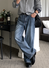 Main Basic Washed BB Straight Fit Denim Pants