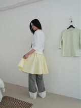 COTTON FLARE SKIRT (LEMON)