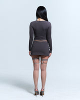 [CHARCOAL] SKINA SKIRT