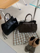 Classic Multi-Pocket Large Office Tote Shoulder Bag