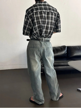 [4SEASON] Basic semi wide denim pants(3color)
