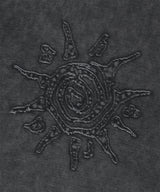 WASHED SOLAR APPLIQUE ZIP UP HOODIE