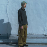 Jersey stripe turtleneck / Charcoal