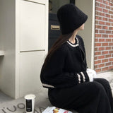 [BELLIDE MADE] Round colour matching knit zip-up