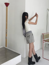 フコリボンエンブロイダリーショートパンツ