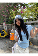 ワイドコットンストレートパンツ