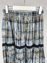 FADE CHECK MAXI SKIRT (2C)