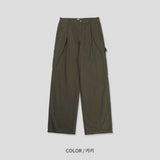 LMN トゥルーカーペンターパッチワイドコットンパンツ (3 colors)
