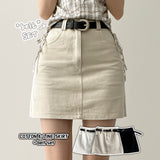 Loader cotton A-line miniskirt + belt set