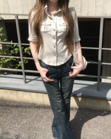 Lowrise chic boots cut pants